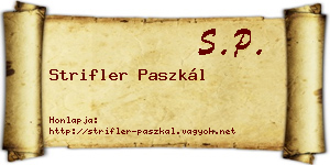 Strifler Paszkál névjegykártya